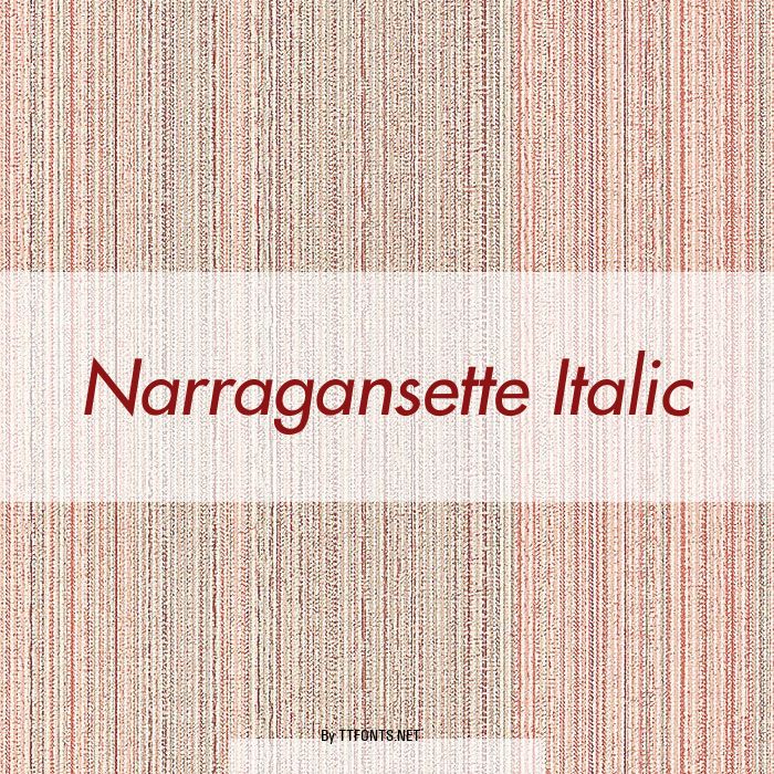Narragansette Italic example